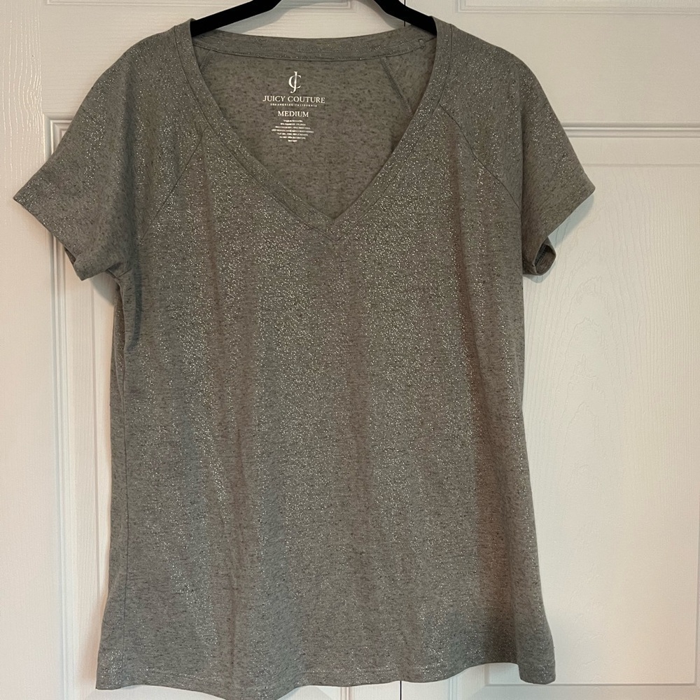 Women's Juicy Couture Casual Sparkle Short Sleeved Top
